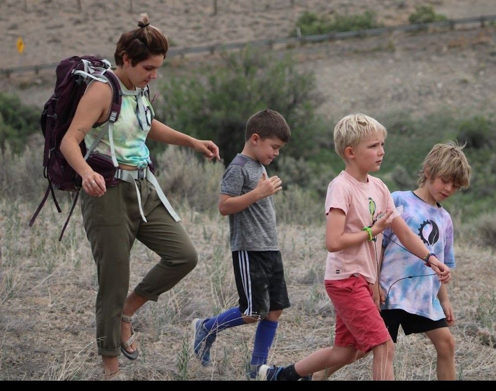 Kids on hike