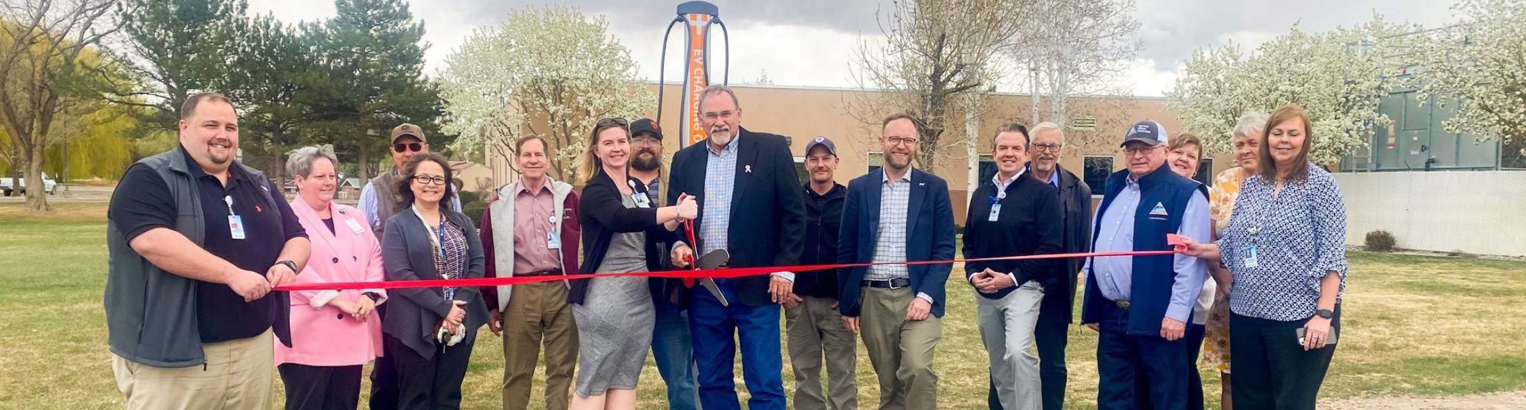 Ribbon Cutting Ceremony to celebrate the new electric vehicle charging stations at the hospital