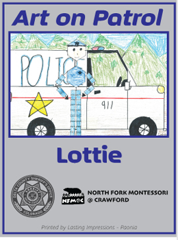 Winning artwork by Lottie at Crawford Montessori 